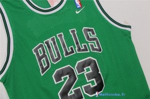 Maillot NBA Pas Cher Chicago Bulls Michael Jordan 23 Vert Noir