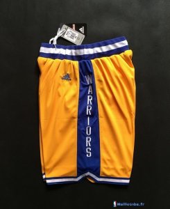 Pantalon NBA Pas Cher Golden State Warriors Retro Jaune