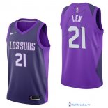 Maillot NBA Pas Cher Phoenix Suns Alex Len 21 Nike Purpura Ville 2017/18