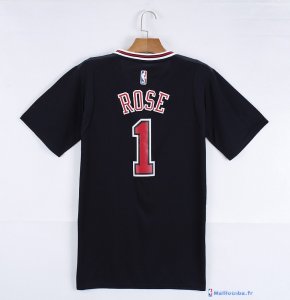 Maillot NBA Pas Cher Chicago Bulls Derrick Rose 1 Noir MC