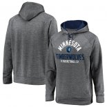 Minnesota Timberwolves Fanatics Branded Gray Big & Tall Battle Charged Raglan Pullover Hoodie