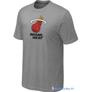 T-Shirt NBA Pas Cher Miami Heat Gris