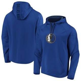 Dallas Mavericks Fanatics Branded BlueNavy Iconic Defender Performance Primary Logo Pullover Hoodie