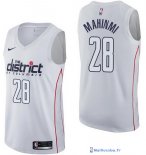 Maillot NBA Pas Cher Washington Wizards Ian Mahinmi 28 Nike Blanc Ville 2017/18