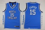 Maillot NCAA Pas Cher North Carolina Junior Vince Carter 15 Bleu
