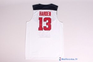 Maillot NBA Pas Cher USA 2014 Harden 13 Blanc