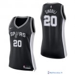 Maillot NBA Pas Cher San Antonio Spurs Femme Manu Ginobili 20 Noir Icon 2017/18