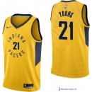 Maillot NBA Pas Cher Indiana Pacers Thaddeus Young 21 Jaune Statement 2017/18
