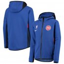 Detroit Pistons Nike Blue Team Logo Showtime Performance Raglan Full-Zip Hoodie