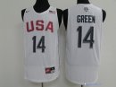 Maillot NBA Pas Cher USA 2016 Draymond Green 14 Blanc