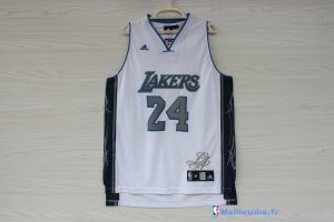 Maillot NBA Pas Cher Los Angeles Lakers Kobe Bryant 24 Blanc Noir