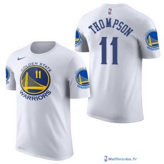 Maillot Manche Courte Golden State Warriors Klay Thompson 11 Blanc 2017/18