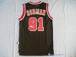 Maillot NBA Pas Cher Chicago Bulls Dennis Rodman 91 Noir