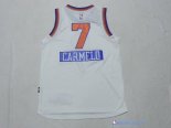 Maillot NBA Pas Cher New York Knicks Junior Carmelo 7 Blanc