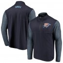 Oklahoma City Thunder Fanatics Branded NavyHeathered Navy Made to Move Static Performance Quarter-Zip Pullover Jacket