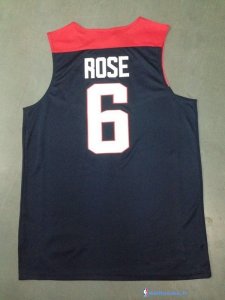 Maillot NBA Pas Cher USA 2014 Rose 6 Noir