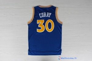 Maillot NBA Pas Cher Golden State Warriors Stephen Curry 30 Retro Bleu Profond