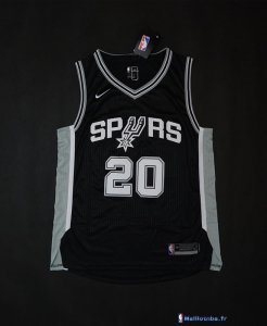 Maillot NBA Pas Cher San Antonio Spurs Manu Ginóbili 20 Noir Icon 2017/18