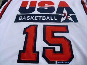 Maillot NBA Pas Cher USA 1992 Anthony 15 Blanc