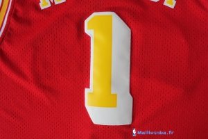 Maillot NBA Pas Cher Houston Rockets Tracy McGrady 1 Retro Rouge Or