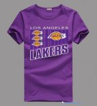 T-Shirt NBA Pas Cher Los Angeles Lakers Pourpre 2