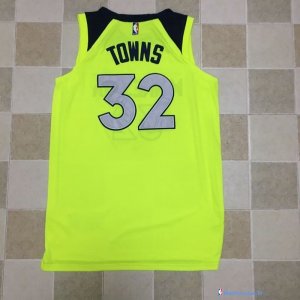 Maillot NBA Pas Cher Minnesota Timberwolves Karl Anthony Towns 32 Vert Statement 2017/18