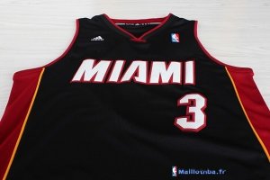 Maillot NBA Pas Cher Miami Heat Dwyane Wade 3 Miami Noir