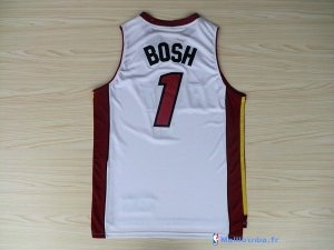 Maillot NBA Pas Cher Miami Heat Chris Bosh 1 Blanc Rouge