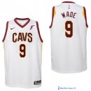 Maillot NBA Pas Cher Cleveland Cavaliers Junior Dwyane Wade 9 Blanc 2017/18