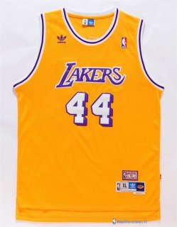 Maillot NBA Pas Cher Los Angeles Lakers Jerry West 44 Jaune