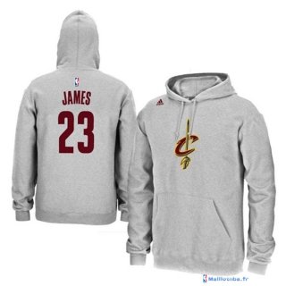 Sweat Capuche NBA Cleveland Cavaliers LeBron James 23 Gris