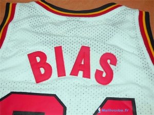 Maillot NCAA Pas Cher Maryland Leonard Kevin 34 Bias Blanc