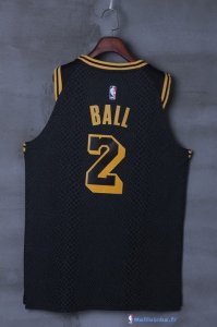 Maillot NBA Pas Cher Los Angeles Lakers Lonzo Ball 2 Noir Ville 2017/18