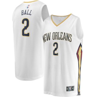 New Orleans Pelicans Lonzo Ball Fanatics Branded White Fast Break Replica Jersey - Association Edition