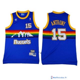 Maillot NBA Pas Cher Denver Nuggets Carmelo Anthony 15 Bleu