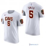 Maillot Manche Courte Cleveland Cavaliers JR. Smith 5 Blanc 2017/18