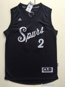 Maillot NBA Pas Cher Noël San Antonio Spurs Kawhi Leonard 2 Noir
