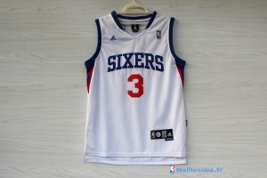 Maillot NBA Pas Cher Philadelphia Sixers Allen Iverson 3 Blanc