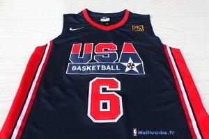 Maillot NBA Pas Cher USA 1992 Ewing 6 Noir