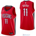 Maillot NBA Pas Cher New Orleans Pelicans Jrue Holiday 11 Rouge Statement 2017/18