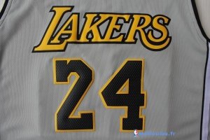 Maillot NBA Pas Cher Los Angeles Lakers Kobe Bryant 24 Gris Jaune