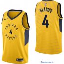 Maillot NBA Pas Cher Indiana Pacers Victor Oladipo 4 Jaune Statement 2017/18