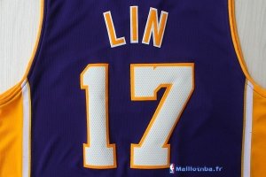 Maillot NBA Pas Cher Los Angeles Lakers Jeremy Lin 17 Pourpre