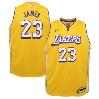 Los Angeles Lakers LeBron James Nike Yellow Swingman Jersey Jersey – City Edition