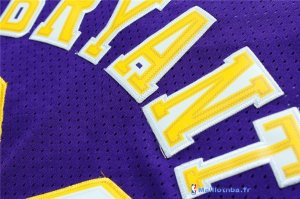 Maillot NBA Pas Cher Los Angeles Lakers Kobe Bryant 24 Retro Pourpre