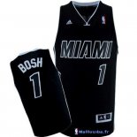 Maillot NBA Pas Cher Miami Heat Chris Bosh 1 Noir