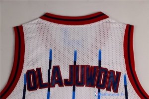 Maillot NBA Pas Cher Houston Rockets Hakeem Abdul Olajuwon 34 Retro Blanc