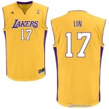 Maillot NBA Pas Cher Los Angeles Lakers Jeremy Lin 17 Jaune