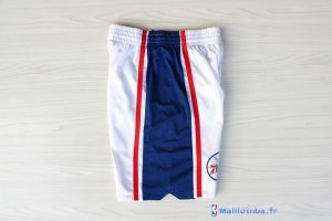 Pantalon NBA Pas Cher Philadelphia Sixers Blanc 10 Anniversaire