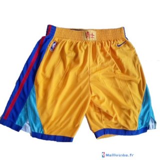 Pantalon NBA Pas Cher Golden State Warriors Nike Jaune